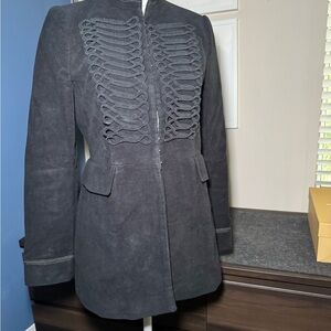 Elegant Black Military-Style Women's Jacket